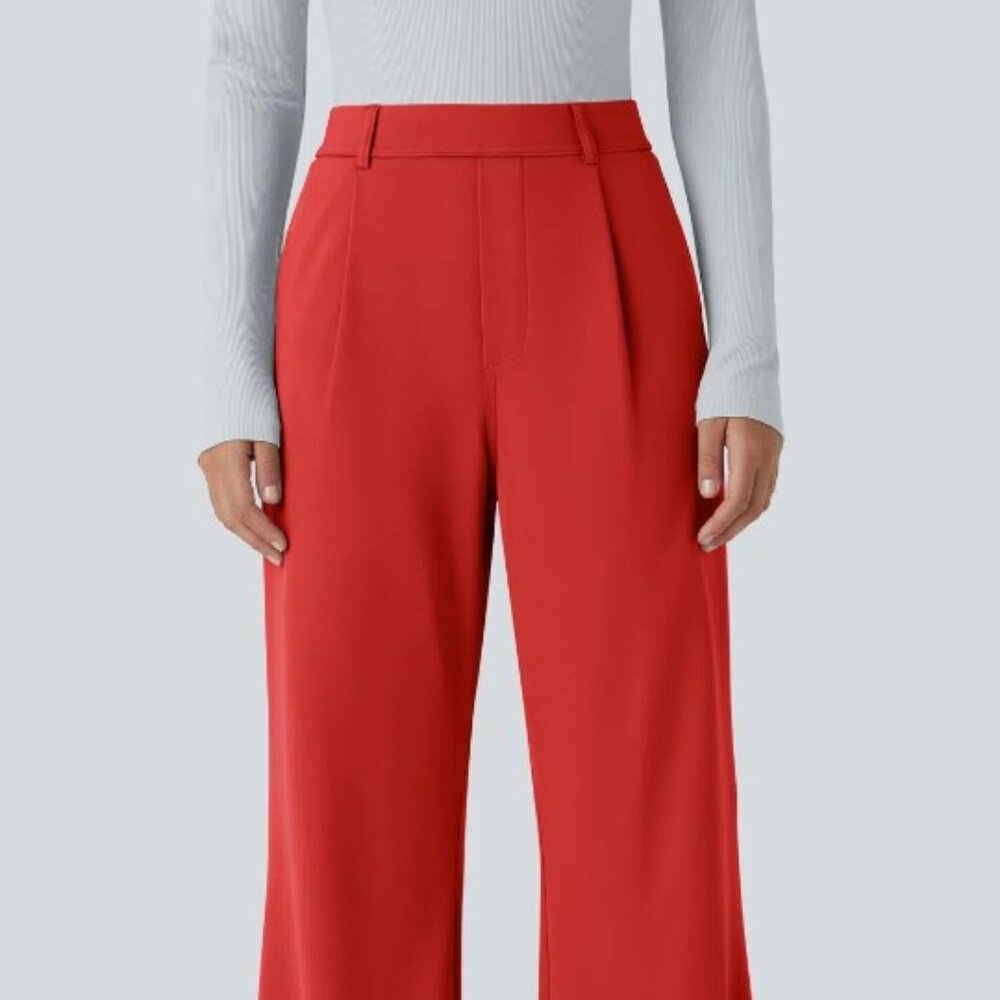 HALARA Red Wide Leg Pants